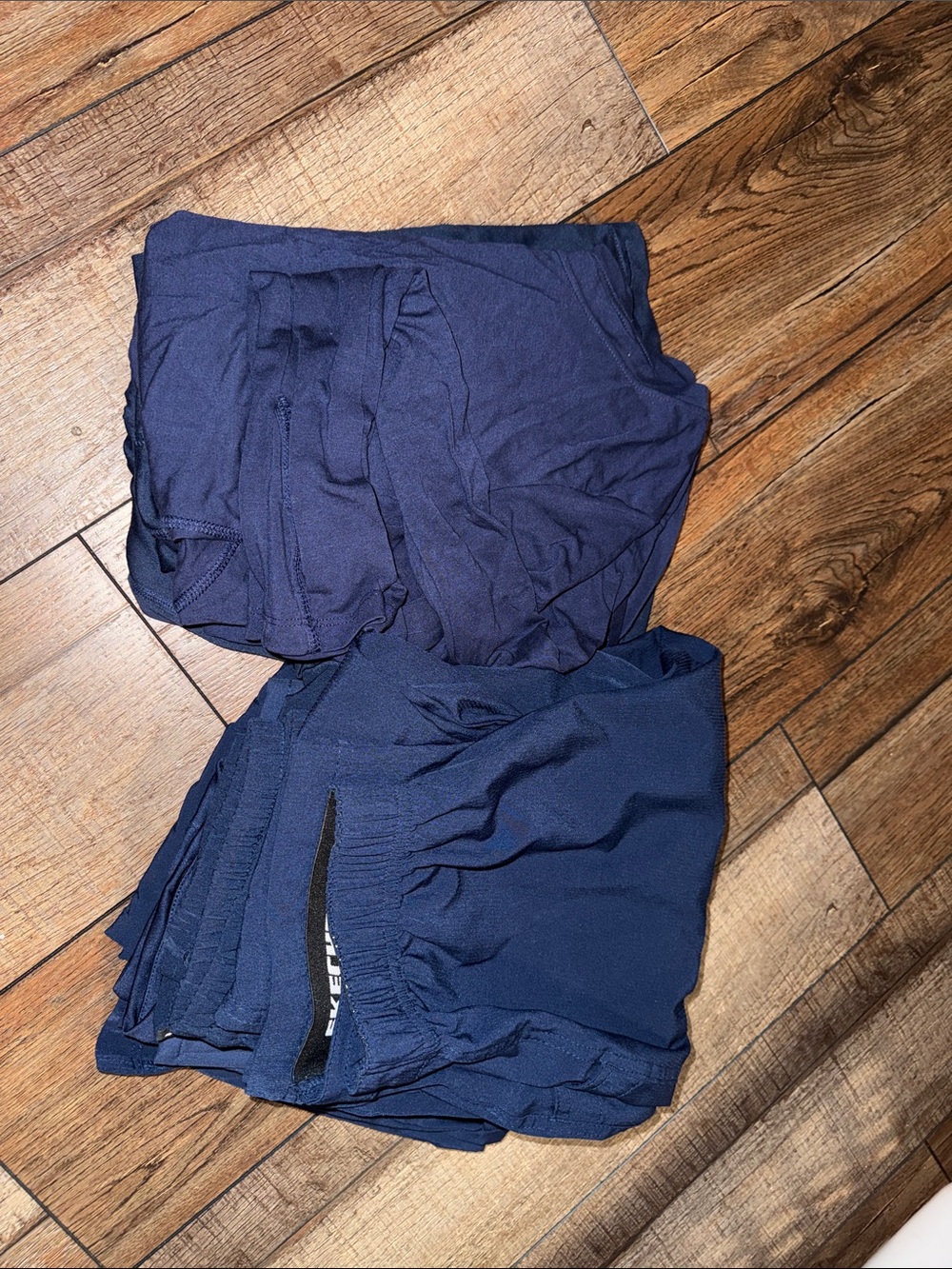 Navy blue, scrub pants and under scrub long sleeve